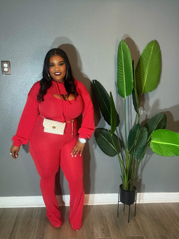 Red jumpsuit