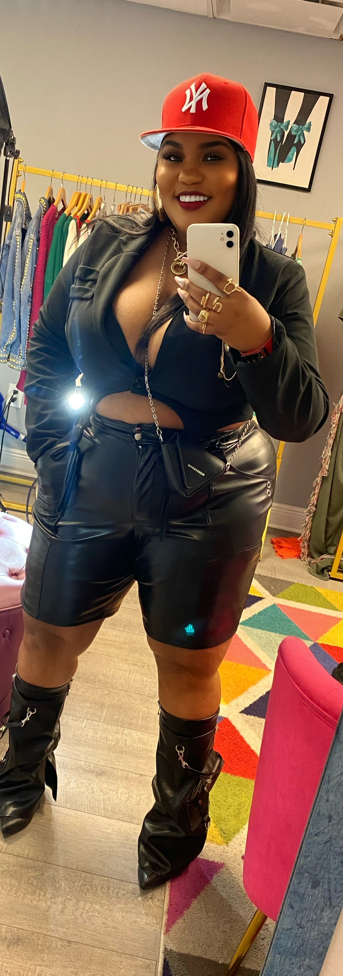 LEATHER SHORTS